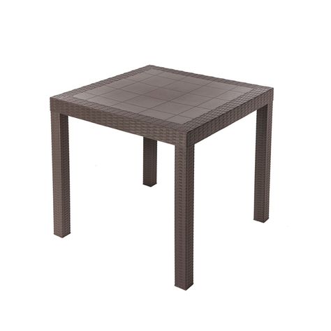 Mesa Ratan Cuadrada 80x80 Café-0