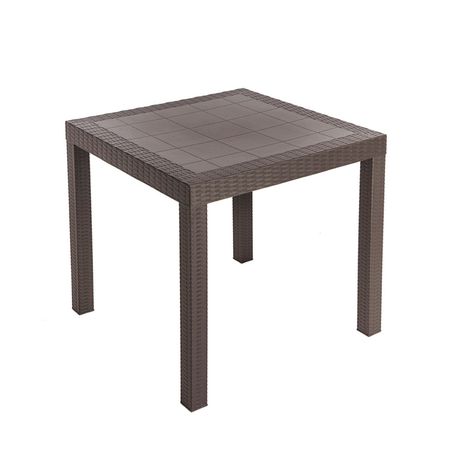 Mesa Ratan Cuadrada 80x80 Café-1