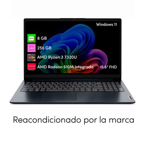 Notebook Lenovo Ideapad Ryzen 3 8GB 256GB SSD 15.6 FHD Win11-1