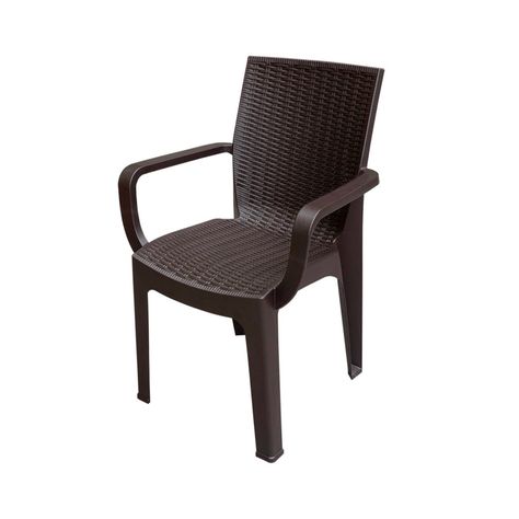 Silla Ratan Corsa Con Brazos Café-0