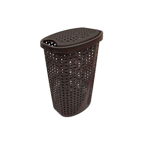 Cesto de Ropa Ratan Oval 10kg Café-1