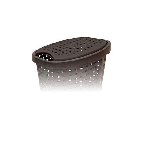 Cesto de Ropa Ratan Oval 10kg Café-2