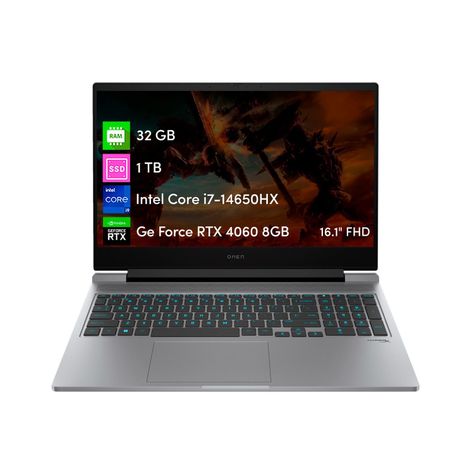 Notebook HP Omen 16 i7 14va 32GB 1TBSSD RTX4060 8GB 16.1 FHD-0