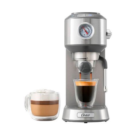 Cafetera Espresso Compacta Oster BVSTEM7200 15bar 1350W Gris-1