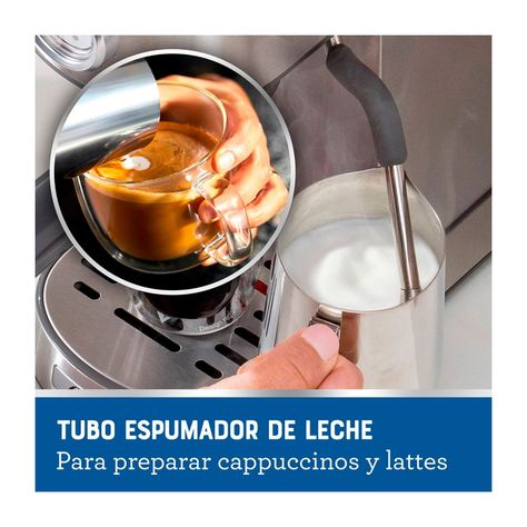 Cafetera Espresso Compacta Oster BVSTEM7200 15bar 1350W Gris-2