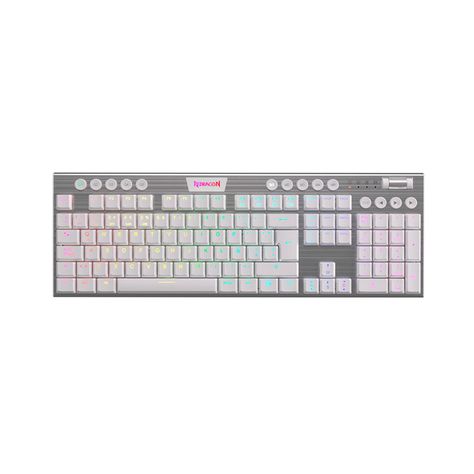 Teclado Inalámbrico Redragon Horus FS White Red Switch Esp-0