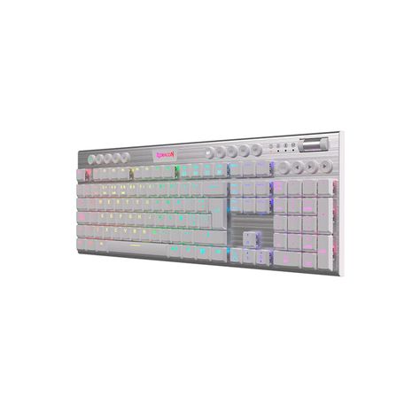 Teclado Inalámbrico Redragon Horus FS White Red Switch Esp-1
