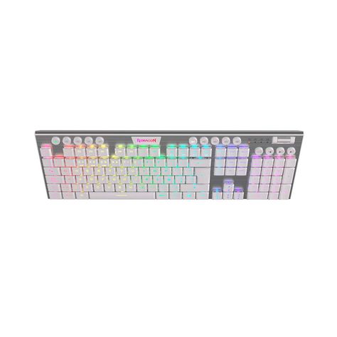 Teclado Inalámbrico Redragon Horus FS White Red Switch Esp-2