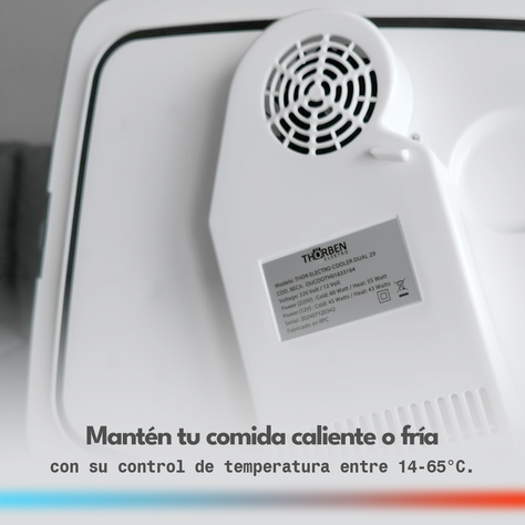 Cooler Eléctrico Thorben Dual 29L para Auto Portátil 12V-4