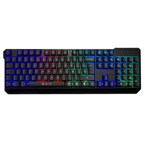 Teclado Gamer Alámbrico Nibio Strike RGB USB-0