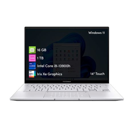 Notebook Asus Zenbook Intel i9 16GB 1TB SSD 14' Táctil W11-0