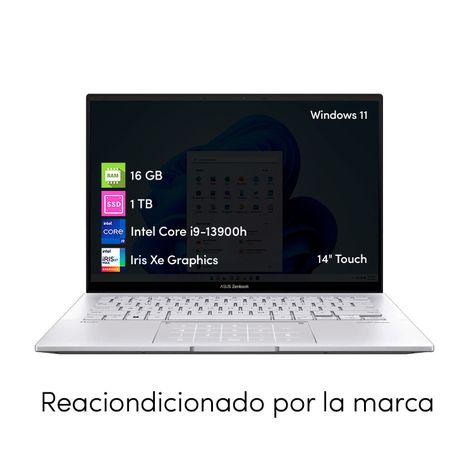 Notebook Asus Zenbook Intel i9 16GB 1TB SSD 14' Táctil W11-1