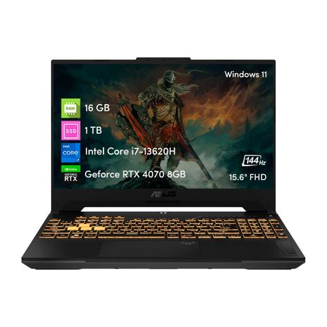Notebook Asus Tuf i7 16GB 1TBSSD RTX4070 8GB Win11 Gris-0