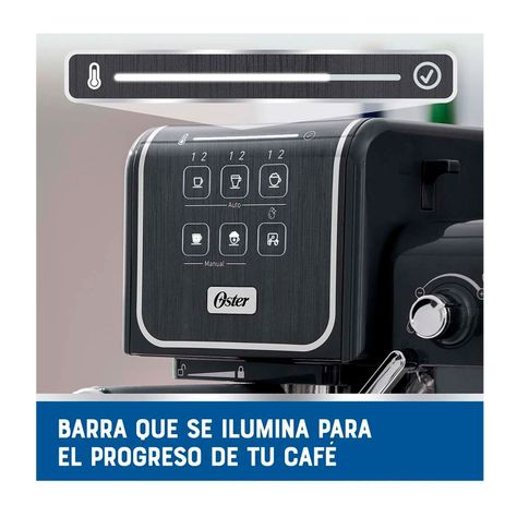 Cafetera Espresso Oster Primma Latte Touch Gris 1170W-2
