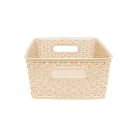 Canasto Organizador Ratan Beige Mediano-2