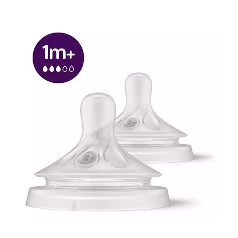 Tetinas Avent Natural Response 1m+ Flujo Medio 2UN-0