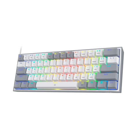 Teclado Gamer Redragon K617 Fizz RGB Grey/White-1