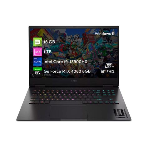 Notebook HP Omen 16 i9 13va 16GB 1TB RTX4060 8GB 16" FHD-0