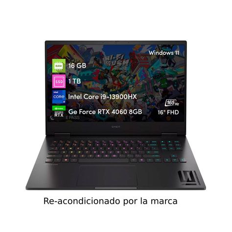 Notebook HP Omen 16 i9 13va 16GB 1TB RTX4060 8GB 16" FHD-1