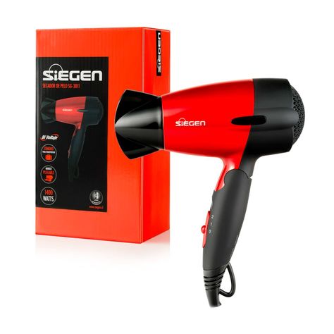 Secador de pelo Siegen SG-3011 Let's go Travel Rojo 1400W-3