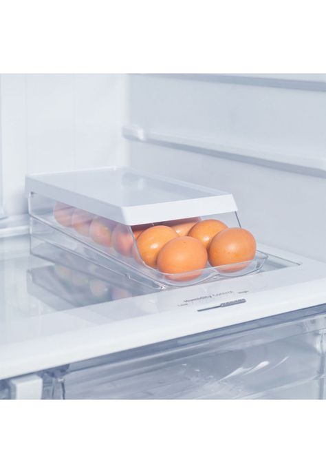 Organizador De Huevos Roll Clear Fresh 14 Un Blanco Ou-1