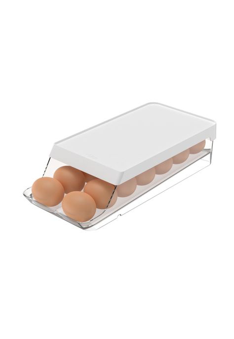 Organizador De Huevos Roll Clear Fresh 14 Un Blanco Ou-2