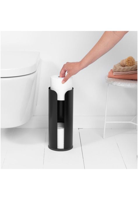 Dispensador de rollos de papel ReNew Matt Black-3