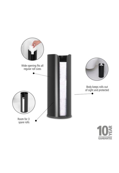 Dispensador de rollos de papel ReNew Matt Black-5