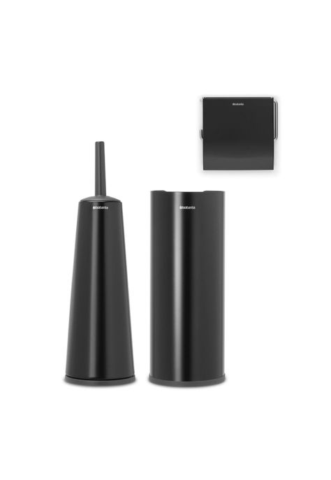 Set de 3 accesorios de baño ReNew Matt Black-0