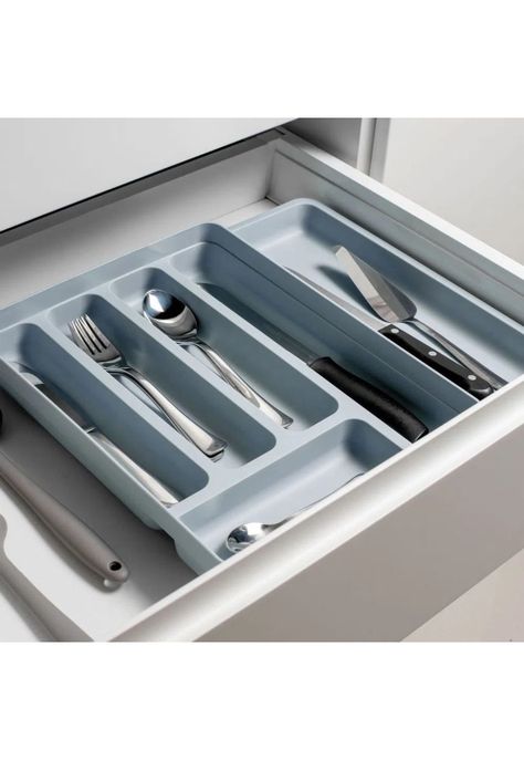 Organizador de utensilios extensibles Logic Gris-1