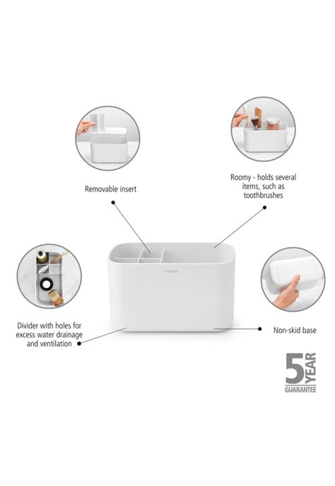 Organizador para el baño ReNew White-5