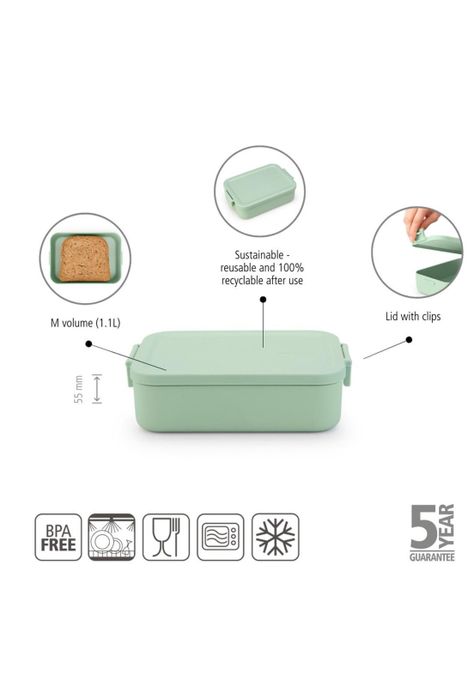 Contenedor para almuerzo Make & Take Mediano Jade Green-5