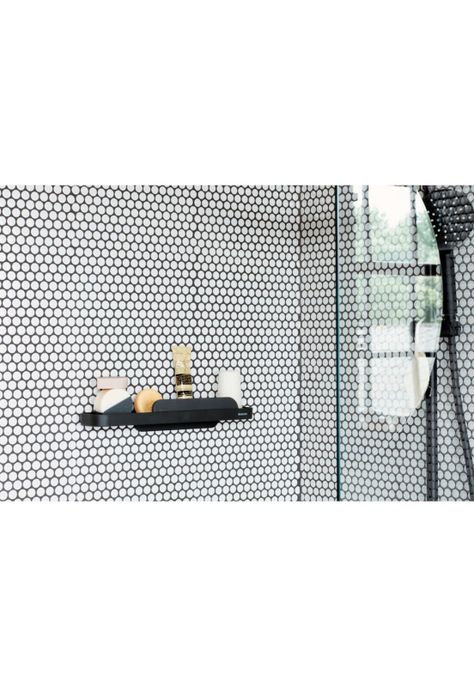 Estante de ducha con espátula MindSet Dark Grey-4