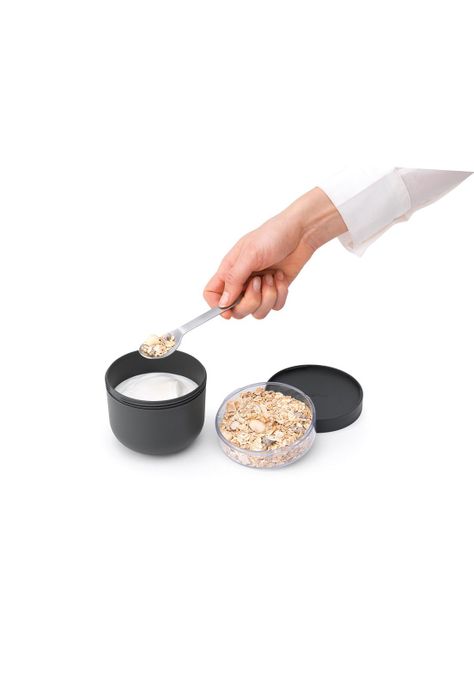 Bol de desayuno Make & Take 0,5L plástico - Dark Grey-6