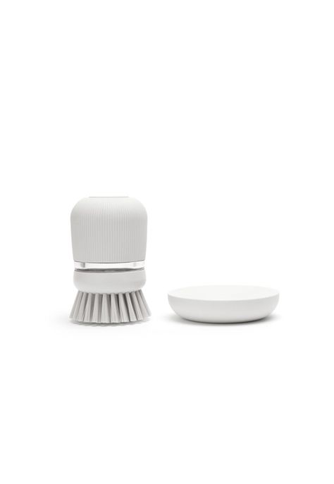 Cepillo para platos con dispensador Light Grey-1