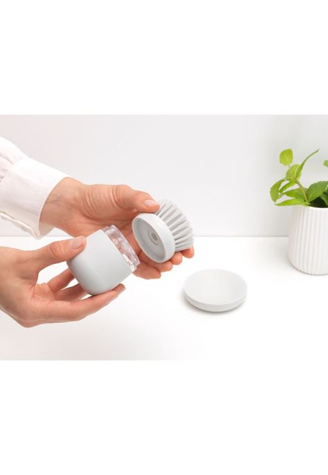 Cepillo para platos con dispensador Light Grey-5