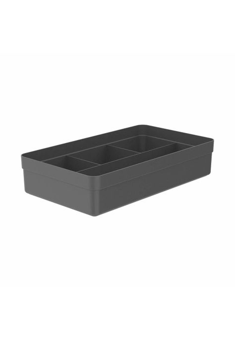 Organizador De Cajón Logic 4 secciones Gris-0