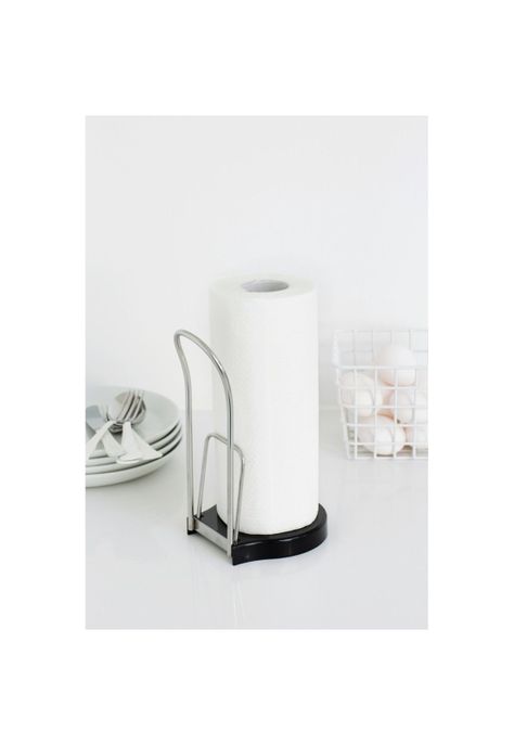 Porta Rollo papel de cocina móvil Brilliant Steel-1