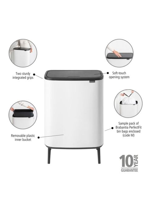 Basurero Bo Touch Hi 60 Lt White-5