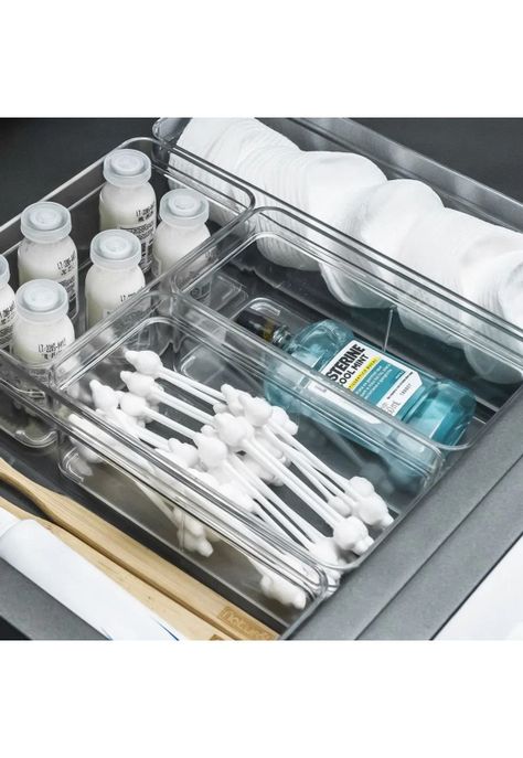 Organizador de Cajón Clear 15 x 7,5 x 5,6 Transparente-3