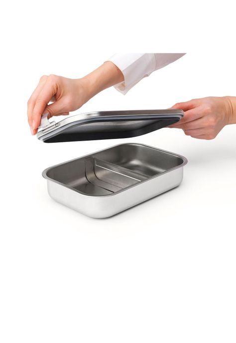 Contenedor para almuerzo Make & Take Bento grande acero inoxidable - Matt Steel-7