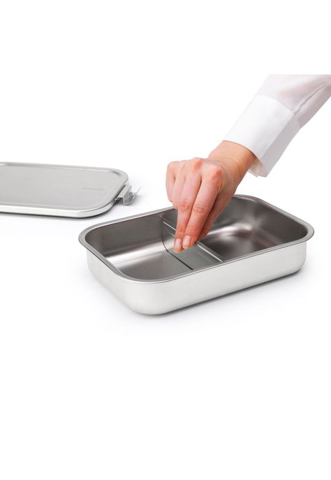 Contenedor para almuerzo Make & Take Bento grande acero inoxidable - Matt Steel-8