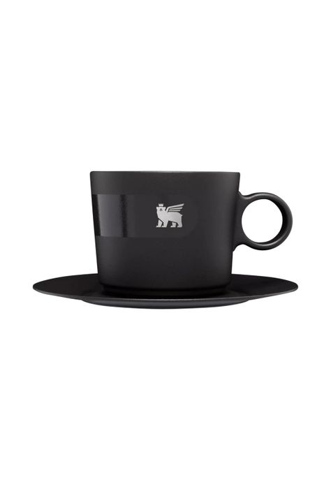 Taza de Capuchino Negra Daybreak con plato | 192 Ml-0