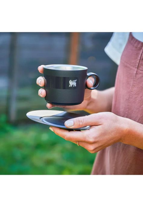 Taza de Capuchino Negra Daybreak con plato | 192 Ml-3