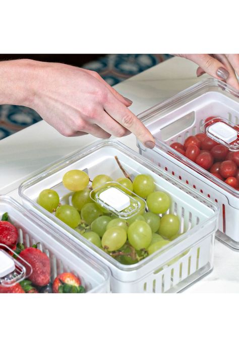 Organizador de Refrigerador con Cesta Clear Fresh 2,2 Lt-1