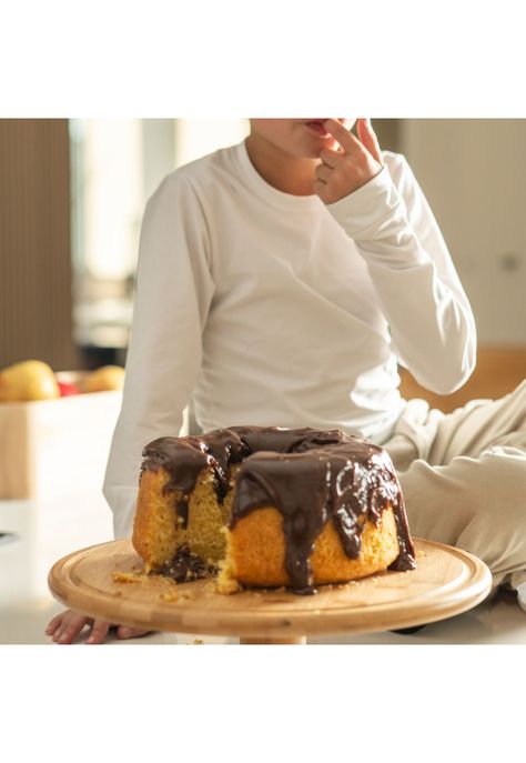 Porta Torta 27,5 cm Con Pedestal Bambú (Sin Tapa) Ou-1