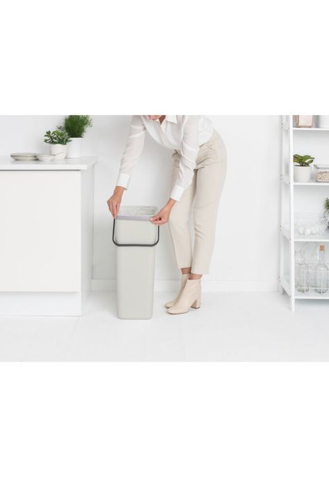 Basurero Reciclaje Sort & Go 40 Lt White-3