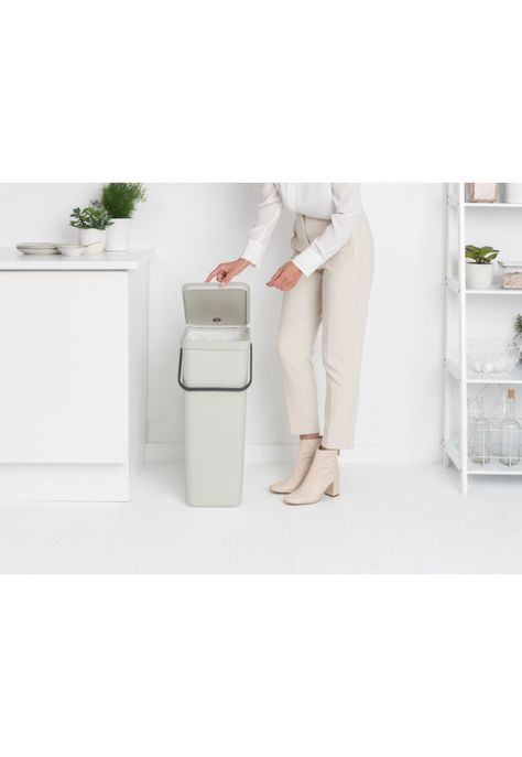 Basurero Reciclaje Sort & Go 40 Lt White-4