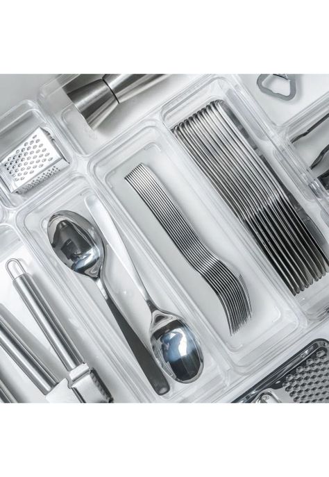  Organizador De Cajón Clear 22,5 x 7,5 x 5,6 Transparente-2