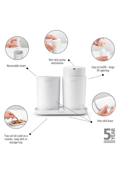 Set de accesorios para el baño ReNew White-5